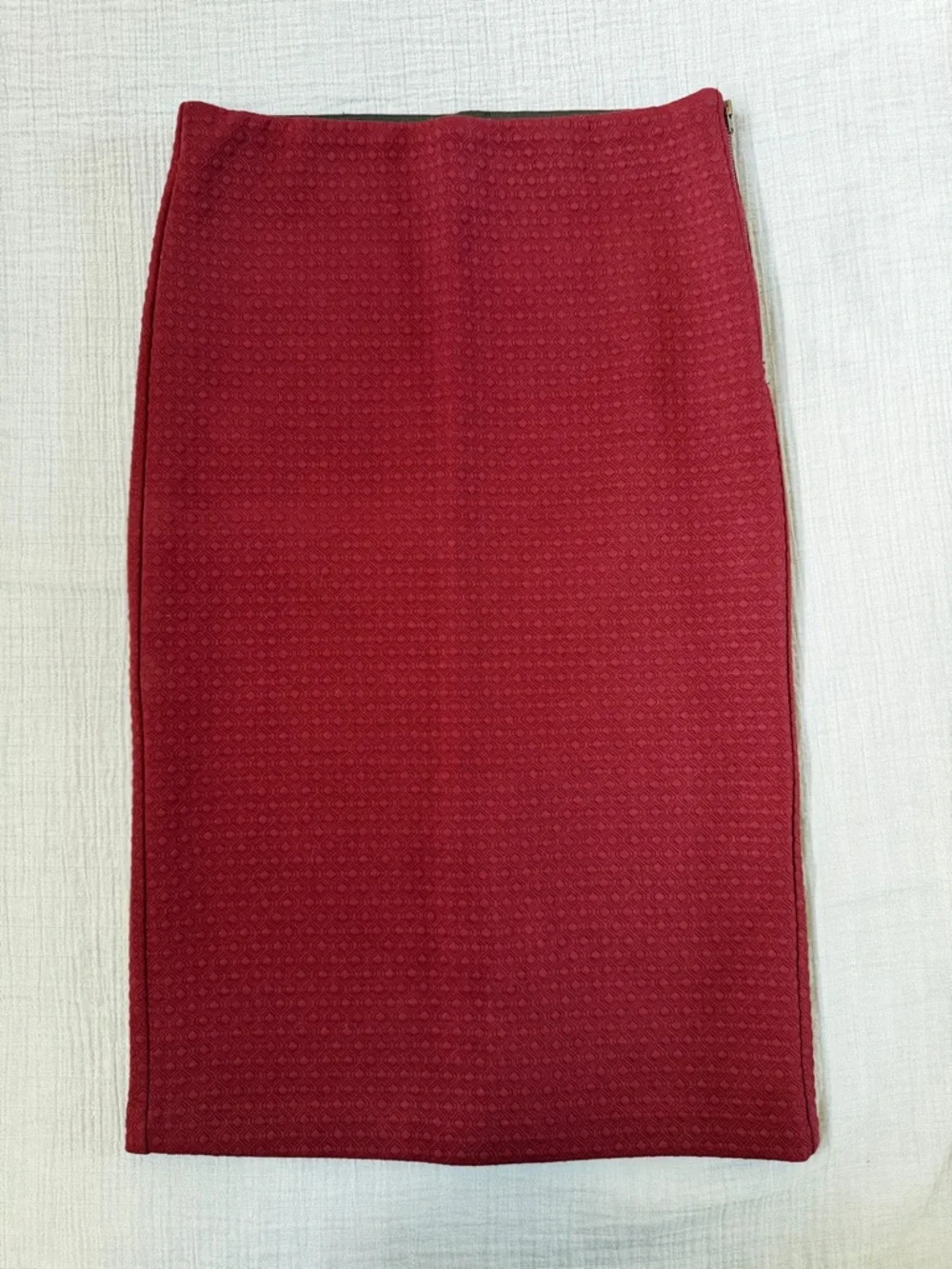 Loft Jacquard Knit Pencil Skirt with slit Size Small